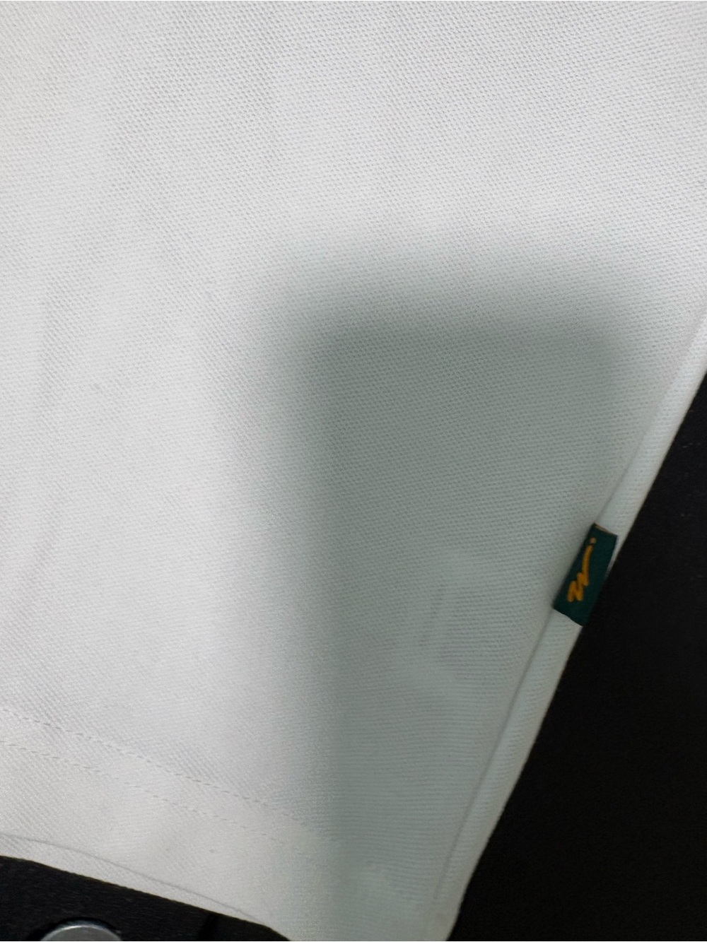 Men's White Short-Sleeve Polo with Small Embroidered Motif - Picture 4 of 9